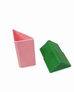 Triangular Case Rose/vert(Triangular Case Rose Vert) -Alt triangleroseetvert ouvert